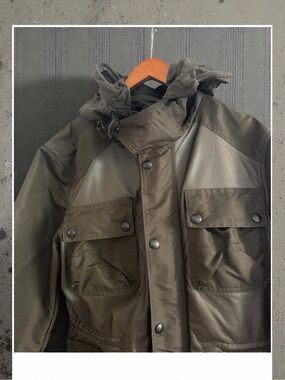 Belstaff Olive Green Military Field Jacket with Hood